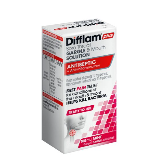 Difflam Sore Throat Gargle & Mouth Solution 100ml