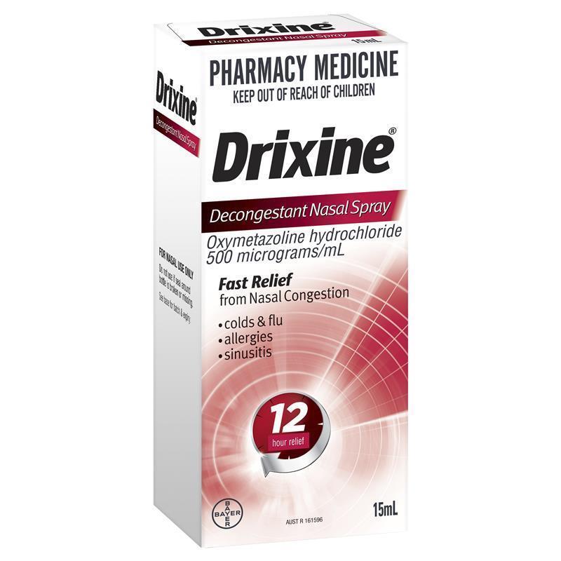 Drixine 12 Hour Relief Decongestant Nasal Spray 15mL