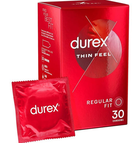 Durex Thin Feel Regular Fit 30 Condoms - RPP ONLINE