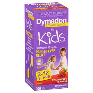 Dymadon For Kids 2 - 12 Years Colour Free Strawberry 200ml - RPP ONLINE