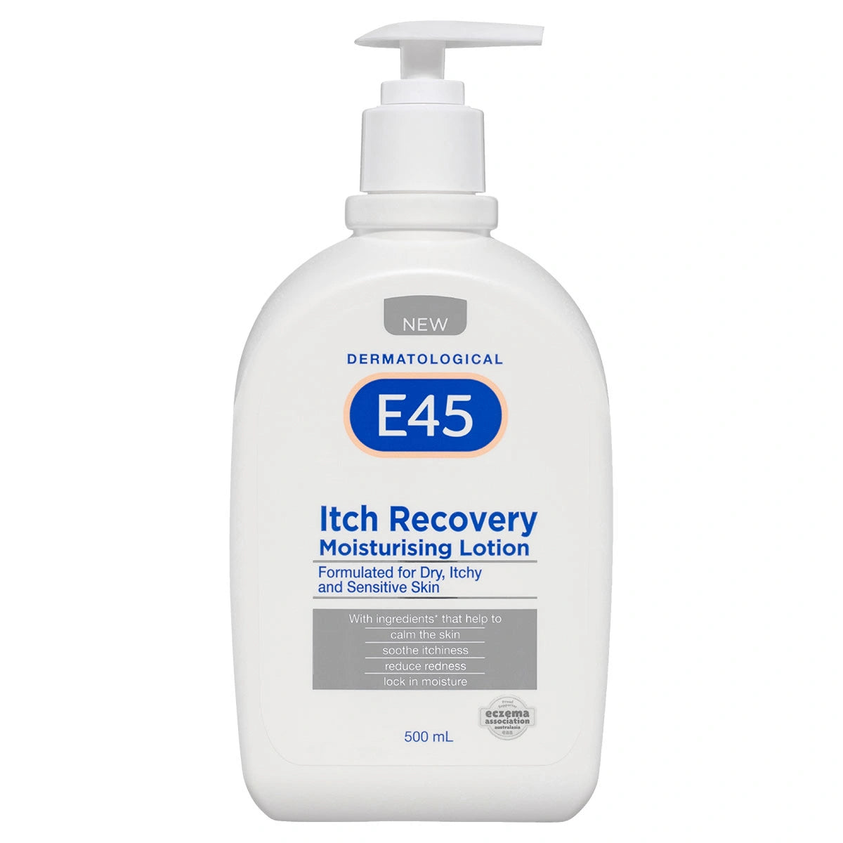 E45 Dermatological Itch Recovery Moisturising Lotion 500ml