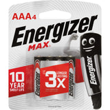 Energizer Max AAA แบตเตอรี่ 4 แพ็ค