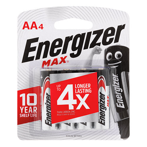 Energizer Max AA แบตเตอรี่ 4 แพ็ค