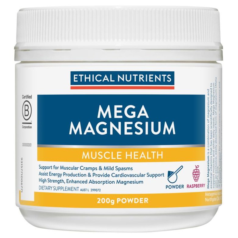 Ethical Nutrients Mega Magnesium Raspberry 200g - RPP ONLINE