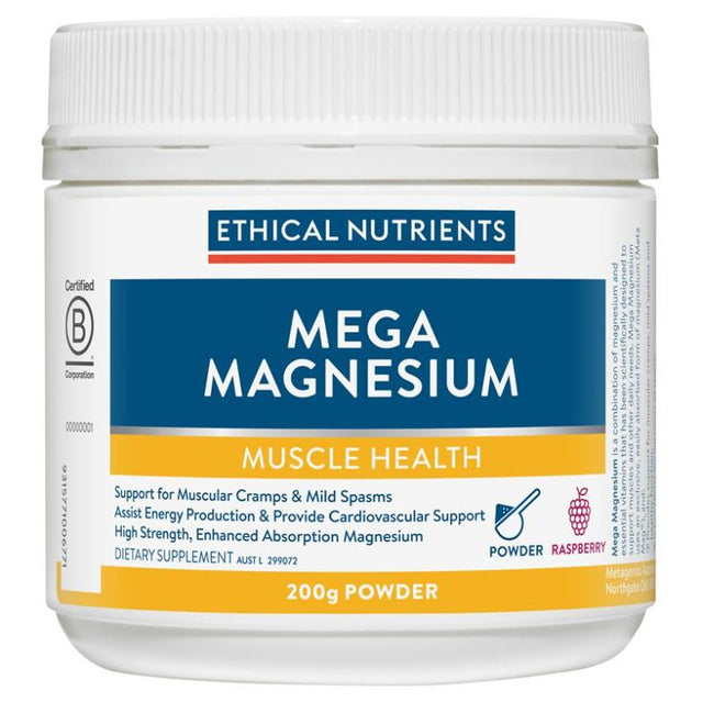 Ethical Nutrients Mega Magnesium Raspberry 200g - RPP ONLINE