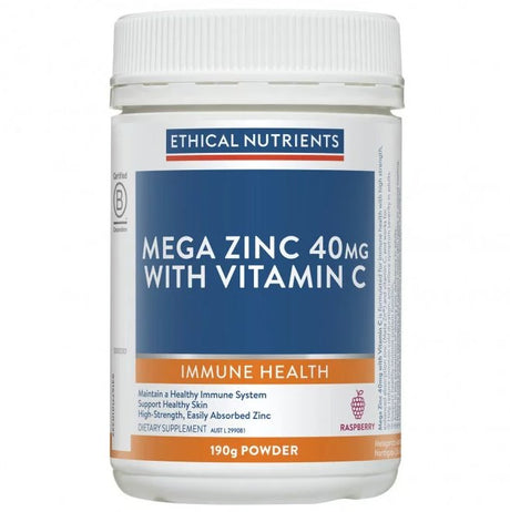 Ethical Nutrients Mega Zinc with Vitamin C Raspberry 190g - RPP ONLINE