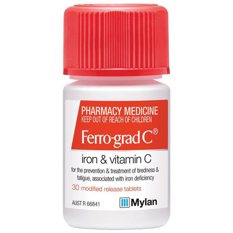 Ferro - Grad C Iron & Vitamin C 30 Tablets - RPP ONLINE