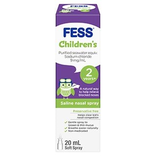 Fess Childrens Saline Nasal Soft Spray 2+ Years 20ml - RPP ONLINE