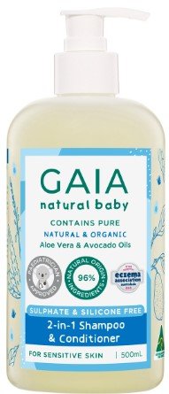 GAIA Natural Baby 2 in 1 Shampoo & Conditioner 500mL - RPP ONLINE