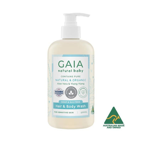 Gaia Natural Baby Natural and Organic, Hair and Body Wash 500ml - RPP ONLINE