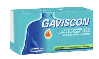 Gaviscon Peppermint 48 เม็ดเคี้ยว