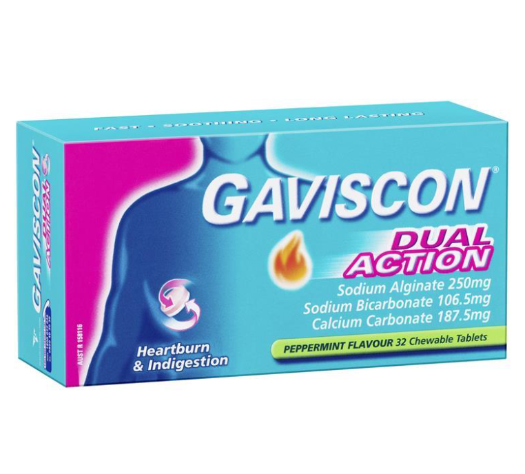 Gaviscon Dual Action 32 เม็ด