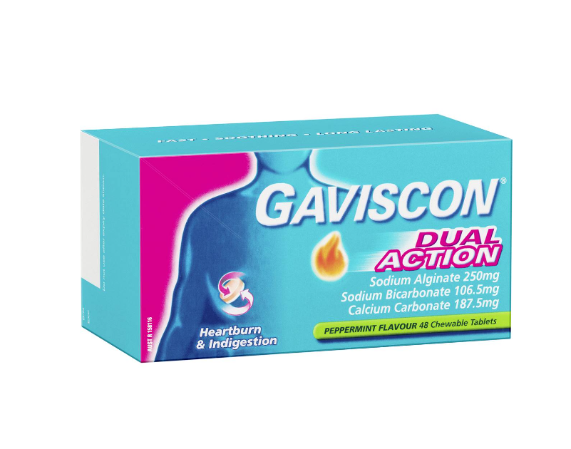 Gaviscon雙動作薄荷48咀嚼片