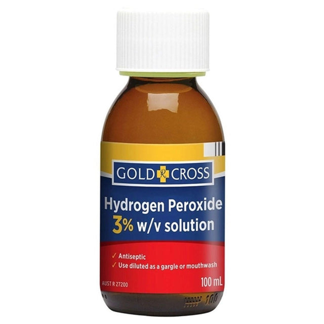 Gold Cross Hydrogen Peroxide 3% W/V Solution 100ml - RPP ONLINE