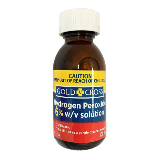 Gold Cross Hydrogen Peroxide 6% w/v Solution 100ml - RPP ONLINE