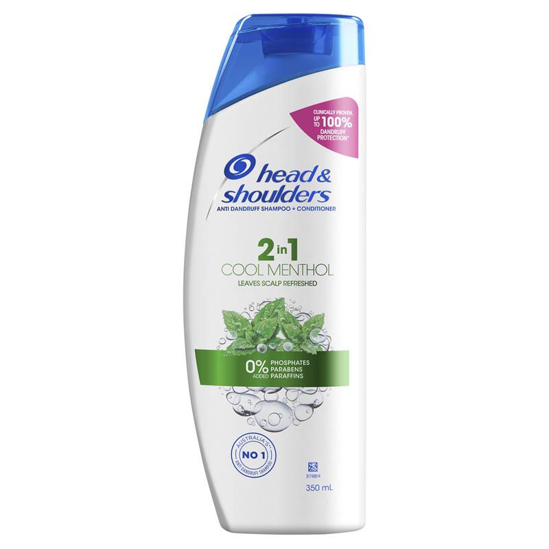 Head & Shoulders Anti Dandruff Shampoo + Conditioner Cool Menthol 2-in-1 350ml