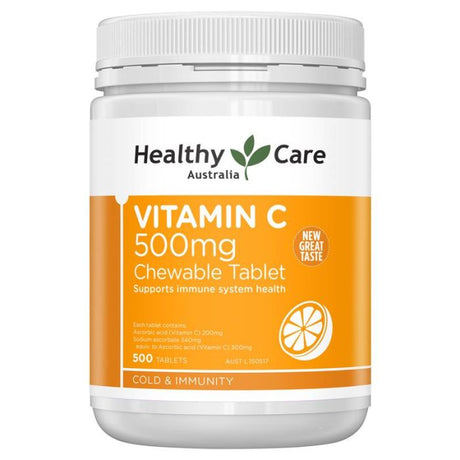 Healthy Care Vitamin C 500mg Chewable 500 Tablets - RPP ONLINE