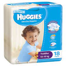 Huggies Ultra Dry For Boys Toddler Size 4, 10 - 15kg 18 Nappies - RPP ONLINE