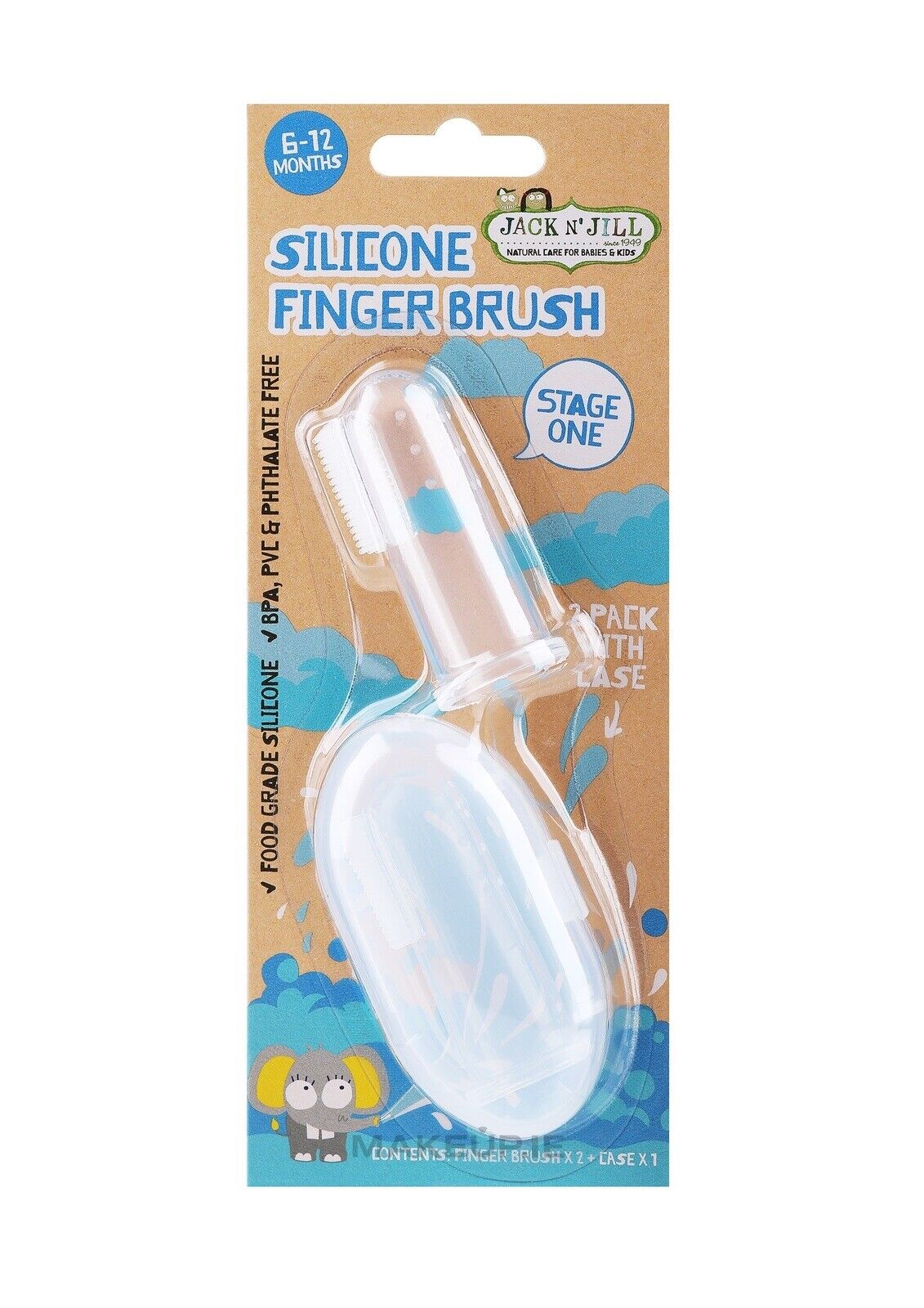 Jack N 'Jill Silicone Finger Brush 2 Gói