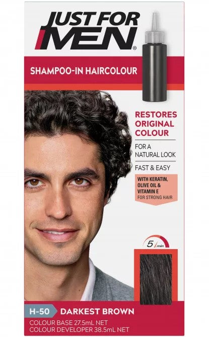 Just For Men Shampoo-In Hair Colour Darkest Brown