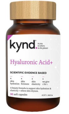 Kynd Hyaluronic Acid+ 30 Capsules (EXP: 26/09/2024)