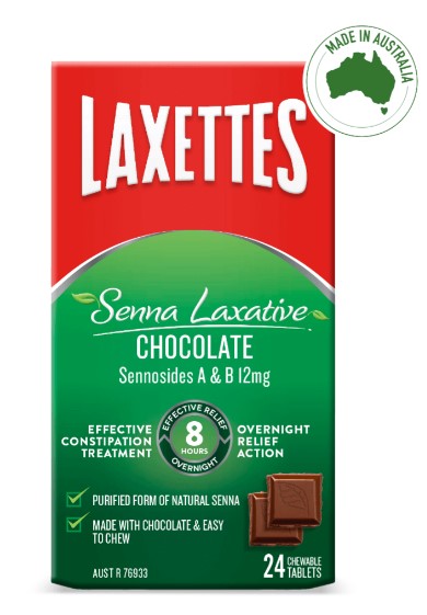 Laxettes Senna Laxative Chocolate 24 Chewable Tablets