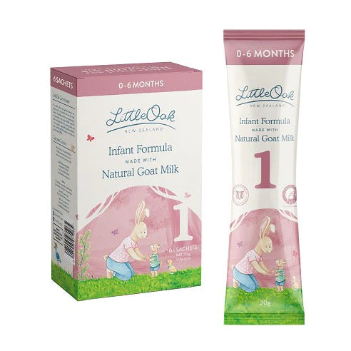 Littleoak Natural Dê sữa Công thức Trẻ sơ sinh Giai đoạn 1 gói 6 x 30g