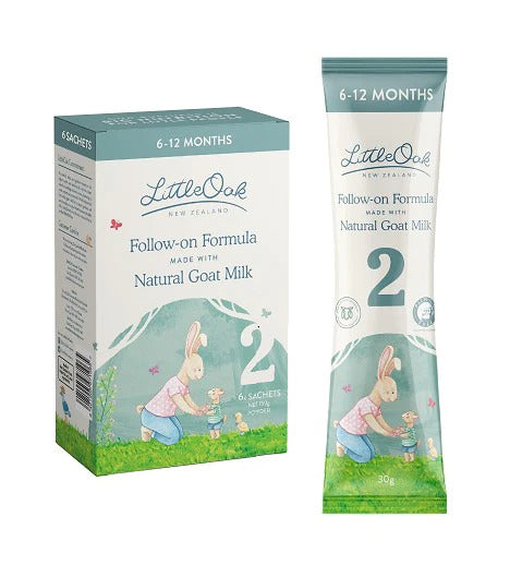 Littleoak Natural Dê sữa tiếp sự theo dõi Giai đoạn 2 gói 6 x 30g