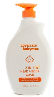 Lovercare Babymac 2-in-1 Head & Body Wash 1L