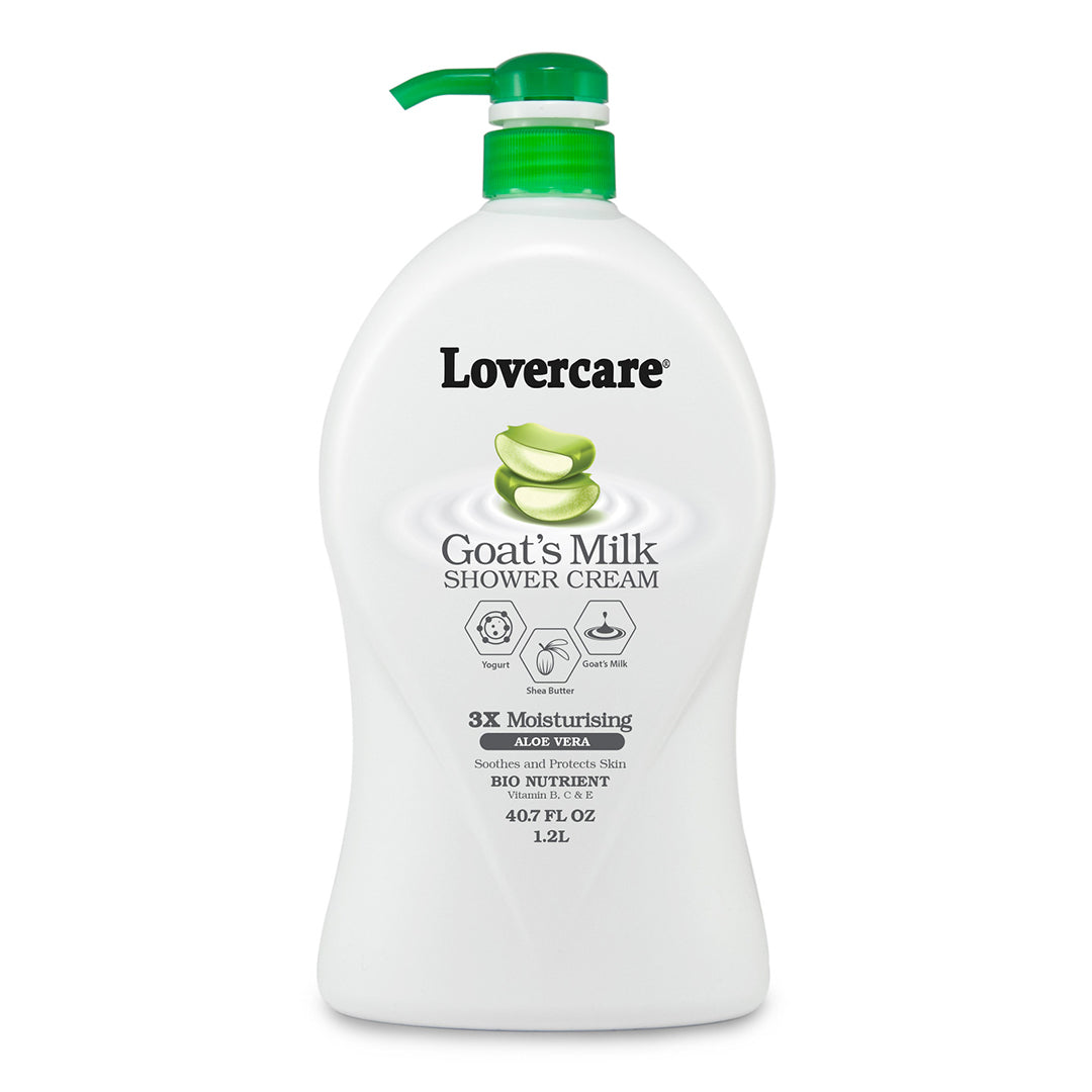 ครีมฝักบัวนมแพะของ Lovercare Goat ว่านหางจระเข้ 1.2L