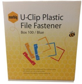 Marbig U - Clip File Fastener Blue 100 Pack - RPP ONLINE