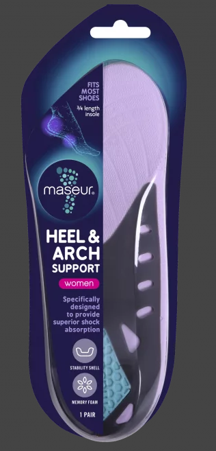 Maseur Footcare Heel And Arch Support Women 1 Pair