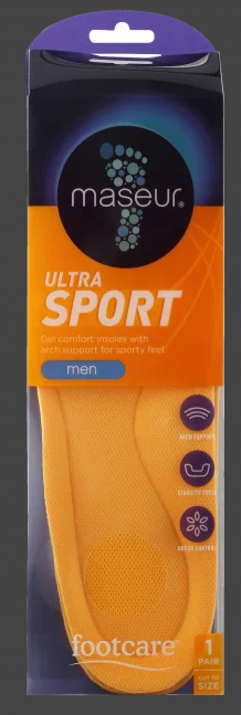 Maseur Footcare Men's Ultra Sport Insoles 1 Pair