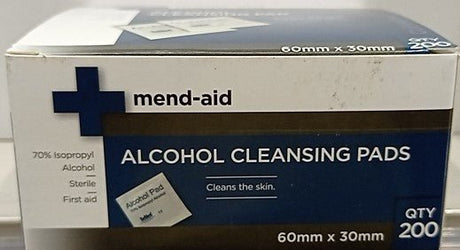 mend - aid Alcohol Cleansing pad 60x30mm 200pcs - RPP ONLINE