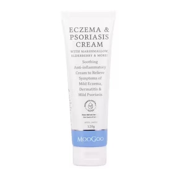 Moogoo Eczema & Psoriasis Cream with Marshmallow, Elderberry & More 120g - RPP ONLINE