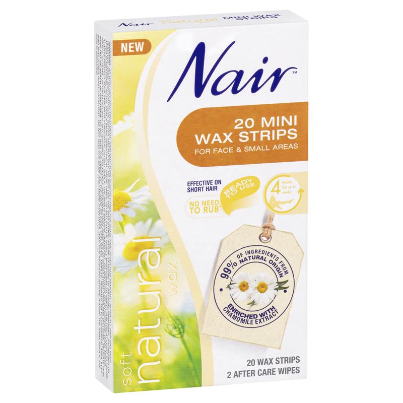 Nair Natural Wax Strips Mini 20 Strips