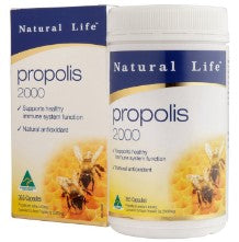 Propolis ชีวิตธรรมชาติ 2000 มก. 365 แคปซูล