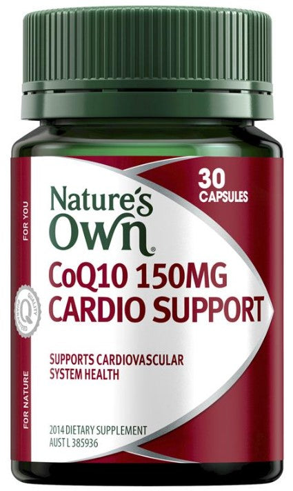 Natures Own COQ10 150MG Cardio Support 30 Capsules (EXP: 30/03/2025)