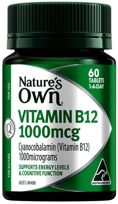 Natures Own Vitamin B12 1000mcg 60 Tablets