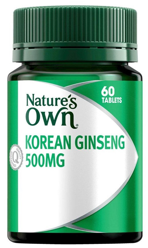 Natures Own Korean Ginseng 500mg 60 Tablets