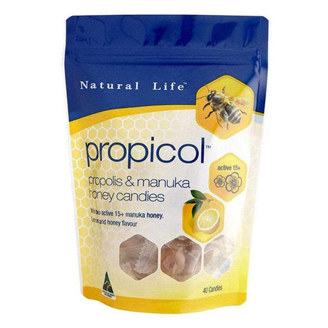 Natural Life Propicol Propolis & Manuka Honey 40 Candies - RPP ONLINE