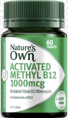 Natures Own Activated Methyl B12 1000mcg 60 Tablets - RPP ONLINE