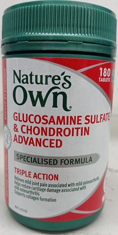 Natures Own Glucosamine Sulfate & Chondroitin Advanced 180 Tablets - RPP ONLINE