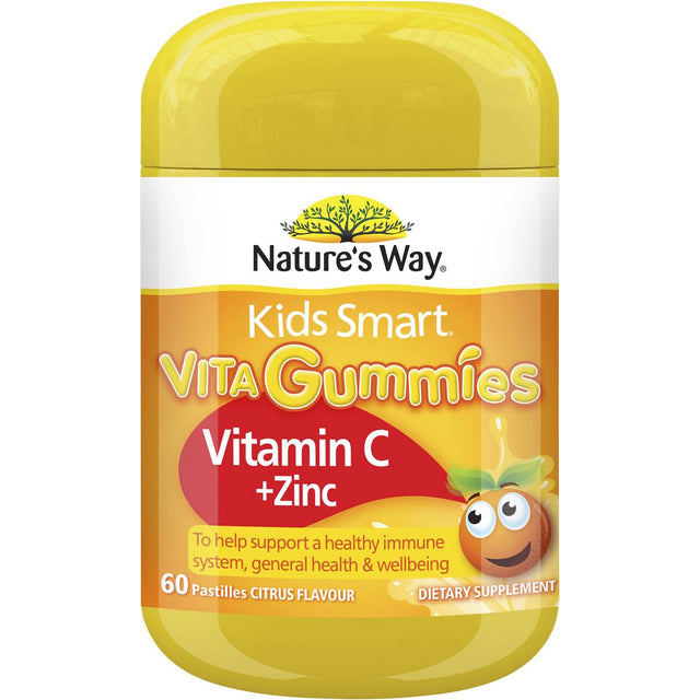 Natures Way Kids Smart Vita Gummies Vitamin C + Zinc 60 Pastilles - RPP ONLINE