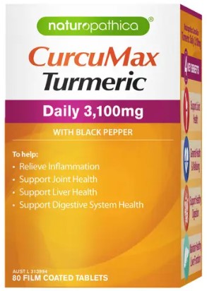 Naturopathica Curcumax Turmeric ทุกวัน 3100 มก. 80 เม็ด