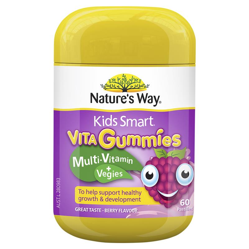 大自然的方式兒童智能Vita Gummies Multi-Vitamin + Vegies 60 Pastilles（Exp：30/03/2025）