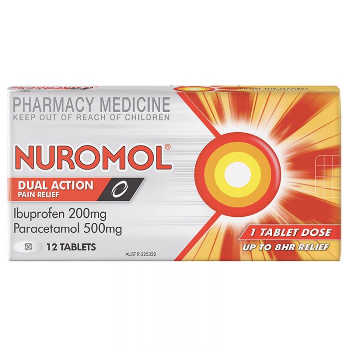 Nuromol Double Action Pain Relief 12 Tablets