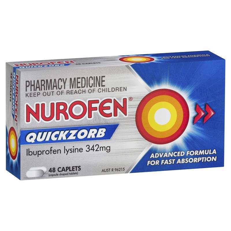 Nurofen Quickzorb 布洛芬赖氨酸片 342 毫克 48 粒装