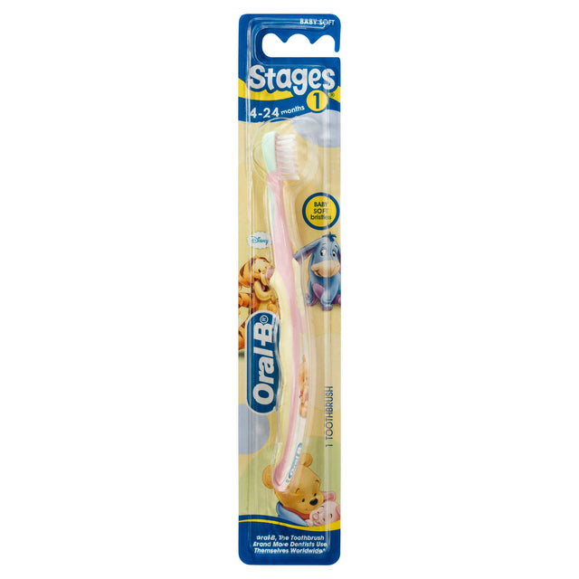 Oral - B Toothbrush Stage 1 - 4 - 24 Months Baby Soft Bristles - RPP ONLINE