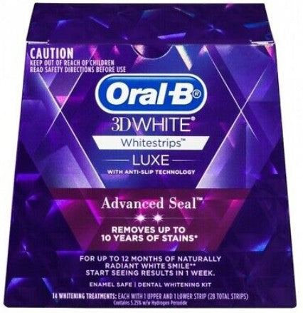 Oral-B 3DホワイトストリップLuxe Advanced Sealホワイトニングトリートメント28ストリップ